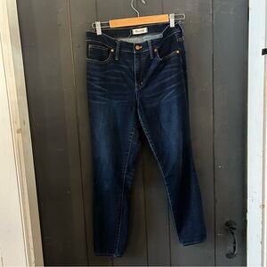 Madewell 9” High Rise Skinny Jeans Dark Blue